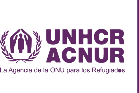 Logos de la Agencia de la ONU para los Refugiados UNHCR ACNUR
